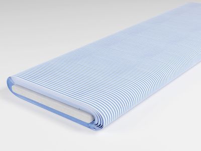 Popeline Hellblau gestreift
