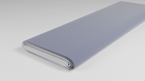 Details - Zündholzstreifen Baumwolle Blau