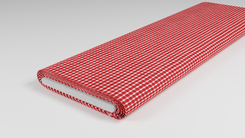 Details - Linen red checkered