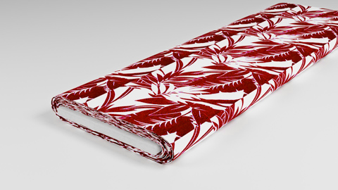 Details - Popeline Hawaii red