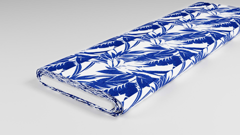 Details - Popeline Hawaii blue